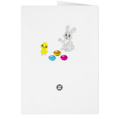 Multicolored paaseieren en bunny Birthday (Achterkant)