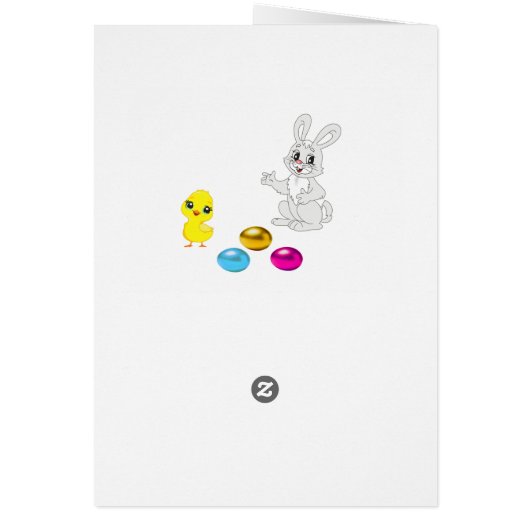 Multicolored paaseieren en bunny Birthday (Achterkant)