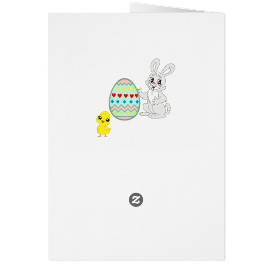 Multicolored paashaas en Egg Birthday (Achterkant)