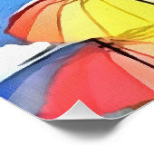 Multicolored paraplu's, geplateerd perfect poster (Hoek)