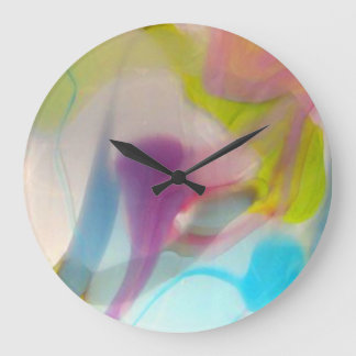 Multicolored pastel blown glass grote klok