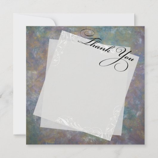 Multicolored pastelpapier dank u kaarten (Voorkant)