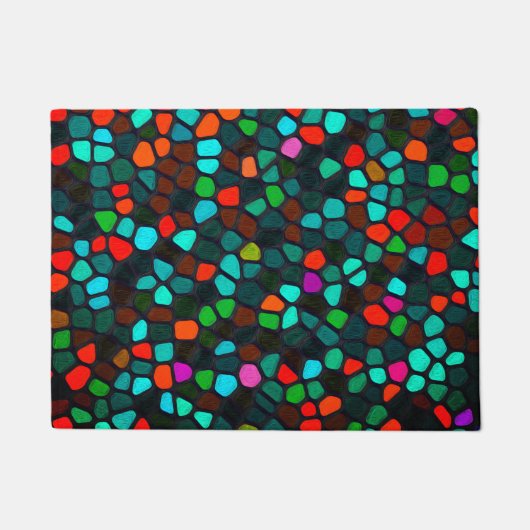 Multicolored Patroon Deurmat (Voorkant)