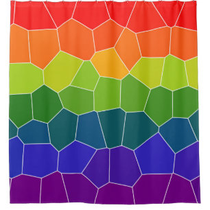 Multicolored Patroon Douchegordijn