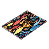 Multicolored patroon van verschillende pijlinktvis notitieboek (Linkerzijde)