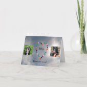 Multicolored Paw Print Heart Dog Sympathiekaart Kaart (Voorkant)