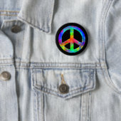 Multicolored Peace Sign-Button Ronde Button 5,7 Cm (In situ)