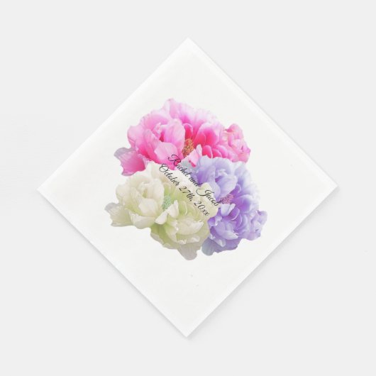Multicolored Peony Paper Napkins Servet (Hoek)