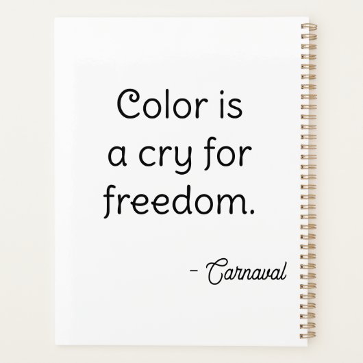 Multicolored pixel creation planner (Achterkant)