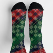 Multicolored PNW Grunge Plaid Design Sokken (Top)