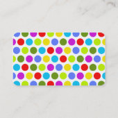 Multicolored Polka Dot Mammie Blogger Visitekaartje (Achterkant)