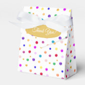 Multicolored Polka Dots Dank u Bedankdoosjes (Voorkant Zijde)