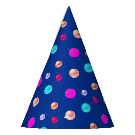 Multicolored Polka Dots Feesthoedjes (Links)