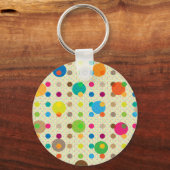 Multicolored Polka Dots Sleutelhanger (Voorkant)