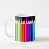 Multicolored potlood Crayons (facultatieve naam) Koffiemok (Links)
