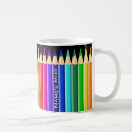 Multicolored potlood Crayons (facultatieve naam) Koffiemok