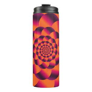 Multicolored psychedelische achtergrond, funky vor thermosbeker