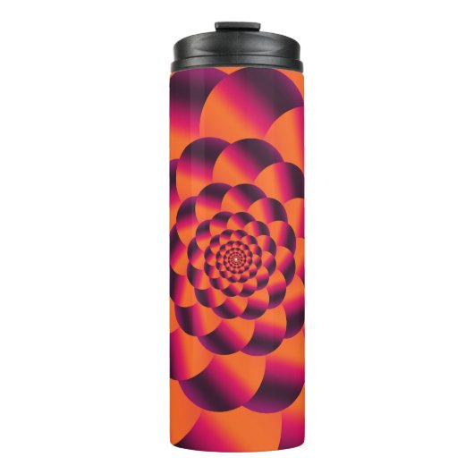 Multicolored psychedelische achtergrond, funky vor thermosbeker (Voorkant)
