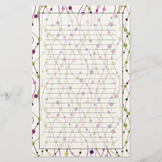 Multicolored puntachtergrond briefpapier (Voorkant)