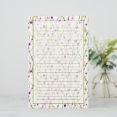 Multicolored puntachtergrond briefpapier (Staand voorkant)
