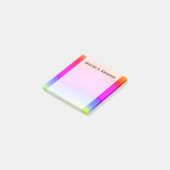 Multicolored regenboogachtige patronen; aangepaste post-it® notes (Schuin)