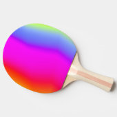 Multicolored regenboogachtige patroonpeddel tafeltennisbatje (Zijkant)