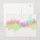 Multicolored regenboogWaterverf Abstract ontwerp Briefkaart (Voorkant / Achterkant)