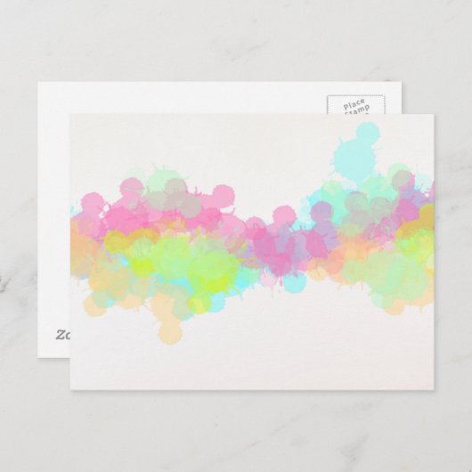 Multicolored regenboogWaterverf Abstract ontwerp Briefkaart (Voorkant / Achterkant)