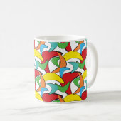 Multicolored Retro Boomerang Pattern Koffiemok (Voorkant rechts)