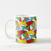 Multicolored Retro Boomerang Pattern Koffiemok (Links)