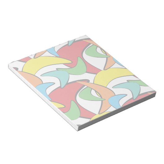 Multicolored Retro Boomerang Pattern Notitieblok (Schuin)