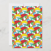 Multicolored Retro Boomerang Pattern Party Kaart (Achterkant)