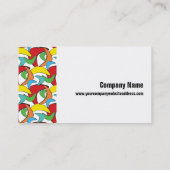 Multicolored Retro Boomerang Pattern Visitekaartje (Achterkant)