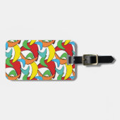 Multicolored Retro Boomerang Persoonlijk Bagagelabel (Voorkant horizontaal)