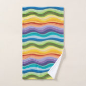 Multicolored rimpelpatroon 2 bad handdoek (Handdoek)