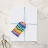 Multicolored rimpelpatroon 2 cadeaulabel (Met Touw)