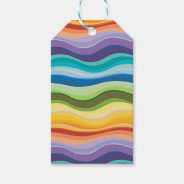 Multicolored rimpelpatroon 2 cadeaulabel