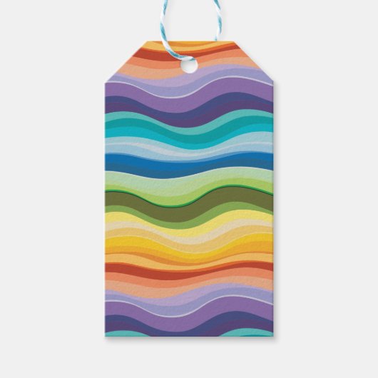 Multicolored rimpelpatroon 2 cadeaulabel (Voorkant)