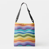 Multicolored rimpelpatroon 2 crossbody tas (Achterkant)