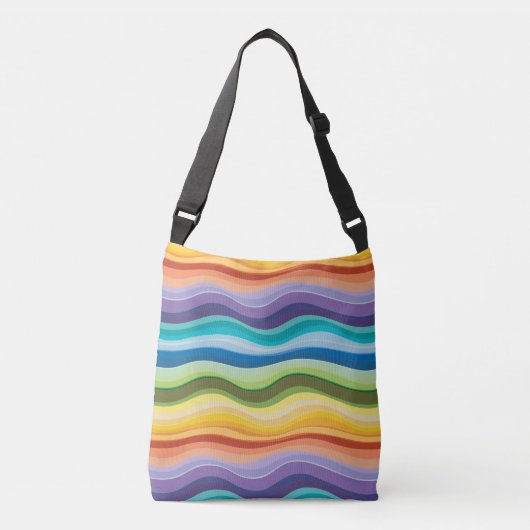 Multicolored rimpelpatroon 2 crossbody tas (Voorkant)