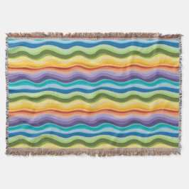 Multicolored rimpelpatroon 2 deken