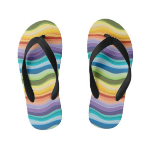 Multicolored rimpelpatroon 2 kinder teenslippers