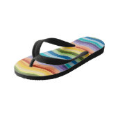 Multicolored rimpelpatroon 2 kinder teenslippers (Schuin)