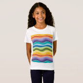 Multicolored rimpelpatroon 2 t-shirt (Voorkant volledig)