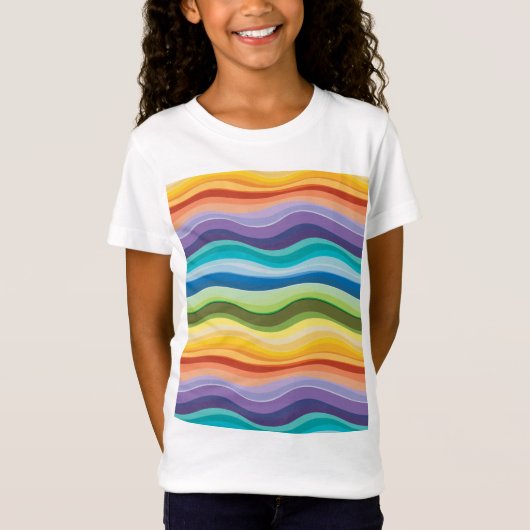 Multicolored rimpelpatroon 2 t-shirt (Voorkant)