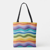 Multicolored rimpelpatroon 2 tote bag (Achterkant)