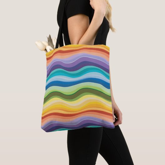 Multicolored rimpelpatroon 2 tote bag (Dichtbij)