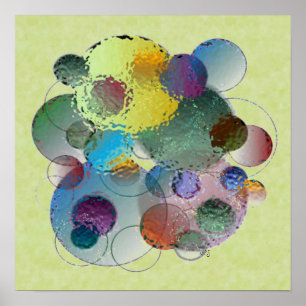 Multicolored Round Shapes-cirkels Poster