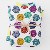 Multicolored RPG D20-desktop Inpakpapier Vel (In situ)