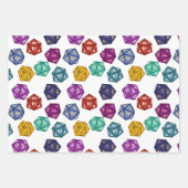 Multicolored RPG D20-desktop Inpakpapier Vel (Voorkant)
